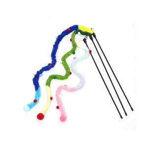 Jouets pour animaux de compagnie : Bâton de chatouilleur en peluche coloré avec clochette, baguette interactive pour chaton, bâton de chatouilleur en corde, fournitures pour animaux de compagnie - Product Image 5