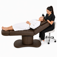 Tempat Tidur Ekstensi Bulu Mata Modern 3 Motor Listrik, Tinggi Dapat Disesuaikan, Rangka Logam, Pelapis Kulit PU untuk Salon Kecantikan dan Spa