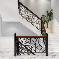 Rampe d'escalier moderne, simple, durable et légère en fer forgé, garde-corps de balcon, garantie 5 ans, montage sur terrasse, villa, intérieur 3D