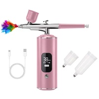 2024 36PSI sans fil aérographe à main pulvérisation bricolage pistolet à peinture à ongles Portable sans fil aérographe compresseur Kit pour la décoration de gâteau
