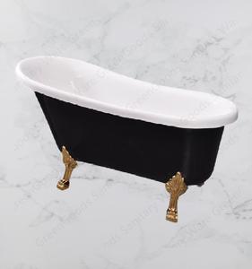 <span class=keywords><strong>Baignoire</strong></span> contemporain noire et blanche, pour adultes, autoportante - Product Image 5