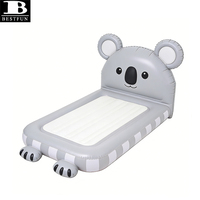 Lit de voyage gonflable pour tout-petits en forme de koala mignon, matelas pneumatique floqué pour enfants, mobilier confortable pour la maison, le camping et les nuits à la maison