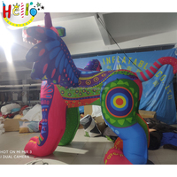 Mascota Inflable de Año Nuevo Chino, Dragón Inflable, Perro Inflable con Alas