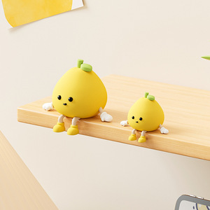 Adorno para consola central de coche, figura de pomelo de dibujos animados, accesorio decorativo para salpicadero, decoración divertida y elegante para el interior del coche - Product Image 3