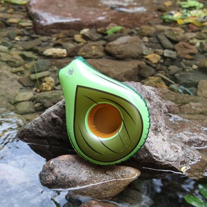 Avocado Inflatable Cup Holder PVC Floating Pool Accessory For Beach And Swimming Pool Use - Product Image 1