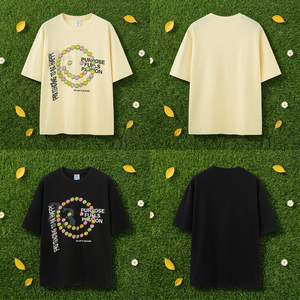 T-shirt imprimé motif craquelé en coton pur pour le printemps et l'été, nouveau style décontracté personnalisé à manches courtes pour homme - Product Image 1