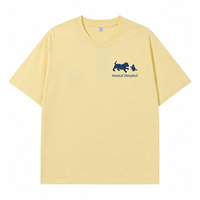 T-shirt personnalisé brodé pour vétérinaires avec silhouette de chien et de chat, logo sur la poitrine gauche, pour uniforme du personnel des cliniques vétérinaires