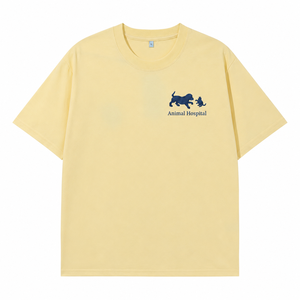 T-shirt personnalisé brodé pour vétérinaires avec silhouette <span class=keywords><strong>de</strong></span> chien et <span class=keywords><strong>de</strong></span> chat, logo sur la poitrine gauche, pour uniforme du personnel des cliniques vétérinaires - Product Image 4