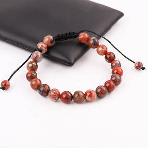 Fábrica de Joyería de Yiwu, Pulsera de Amistad Hecha a Mano con Cuentas de Jaspe Ojo de Gato de Piedra Natural de 8 mm, Ajustable para Hombre y Mujer - Product Image 6