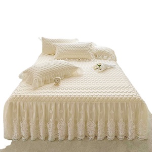 Hàn Quốc phong cách embroid mùa hè ngủ Viện trợ ren trắng cao su giường váy - Product Image 1