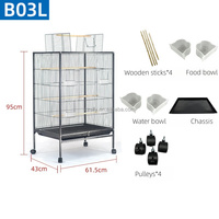 Cage à Oiseaux Grande Taille Bonne Vente en Métal Volière Perroquet Perruche Canari Durable en Fil de Fer pour Animaux Domestiques Cages et Maisons à Vendre
