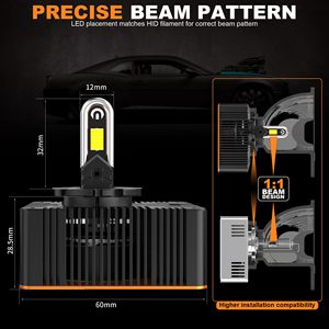 Faro LED para Auto de 80W 6500K Súper Brillante con Ventilador Silencioso Canbus, Electrónica Automotriz, Tubo de Cobre U, <span class=keywords><strong>IP68</strong></span>, Buena Calidad, U40 D1 D2 D3 D5 - Product Image 4