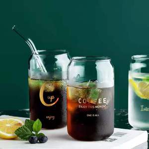 كوب زجاجي من البوروسيليكات سعة 12 أونصة و16 أونصة مع غطاء وقش من الخيزران، الأكثر مبيعًا - Product Image 3