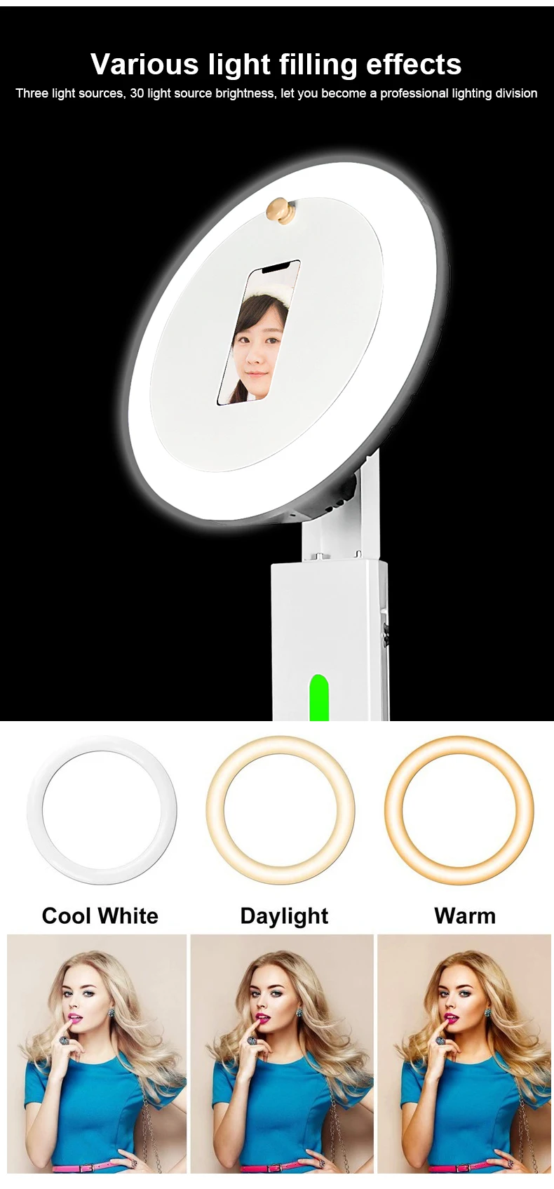 Hot Sale Selfie Booth Wedding Party Supplies Photo Booth Shell Ring Light Photo Booth Machine For iPhone