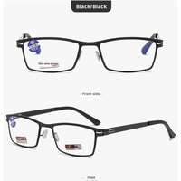 Lunettes de lecture tendance anti-lumière bleue et anti-fatigue à verres transparents, haut de gamme, pour hommes/femmes, noires, vente en gros directe usine