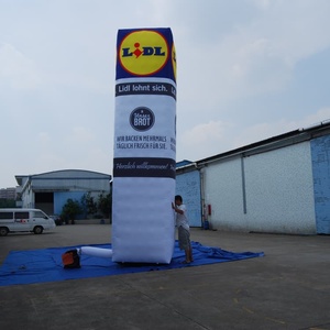 KeepFuns - Pilar Publicitario Inflable Personalizado Estilo <span class=keywords><strong>Lidl</strong></span>, Columna Inflable Impresa por 4 Lados para Supermercados y Comercios Minoristas - Product Image 3