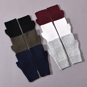 Gants en laine tricotée, couleur unie, pour femmes, personnalisés, sans doigts, nouvelle collection hiver 2020