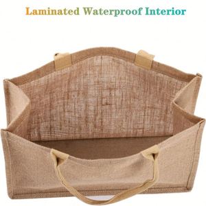 ถุงผ้าป่านปอกระเจาชายหาดผ้าป่านปอกระเจาใช้ซ้ำได้ - Product Image 4