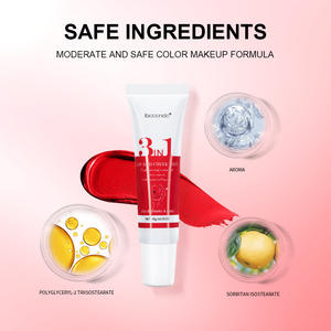 Brillant à lèvres 3 en 1 Multi-fonction Eyeshadow Blush Lip Gloss Mud velour matte fard à paupières rouge à lèvres OEM personnalisé - Product Image 3