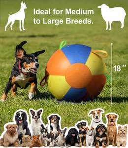 Nuevo Balón de Pastoreo 2026 para Perros con Asa, Juguete Interactivo Antimordiscos de Tela Oxford 900D para Entrenamiento y Ejercicio al Aire Libre - Product Image 2