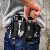 Étui multi-outils - Organisateur de ceinture EDC pour outils, lampe de poche, stylo et clip de porte-clés, durable et élégant
