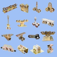 Kit de roulettes pour portail coulissant en acier au carbone robuste, design contemporain, 8 roues, usage industriel/entrepôt