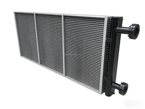 Bobine de refroidissement de remplacement en tube de cuivre à ailettes d'aluminium, échangeur de chaleur liquide-air pour eau réfrigérée / vapeur / eau chaude - Product Image 3