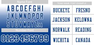 Custom <b>White</b> Royal-<b>White</b> Gradient Fashion Outdoor Authentic <b>Football</b> Jersey - Product Image 5