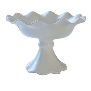 Wholesale New French Wave Skirt High Foot Bowl High-Appearance Level Ceramic Candy Tray Artistic Living Room <b>Dinnerware</b> <b>Sets</b> - Product Image 5