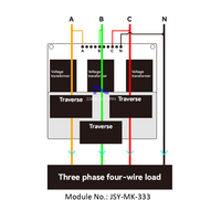 Medidor Eléctrico Inteligente Trifásico Mini con RS485 Modbus, Medidor de Energía Bidireccional