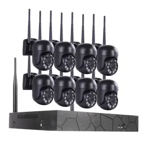 dome cctv kit wireless Suppliers-8 kanal NVR Wifi Outdoor 3MP AI Track PTZ IP Dome Kamera Sicherheit System Video Überwachung Kit 8CH Wireless CCTV system