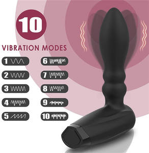 Automatisches aufblasbares Anal Vibrator Prostata-Massage gerät mit 10 Vibrations-und Erweiterungs modi, wiederauf ladbarer Silikon-Vibrations stopfen - Product Image 5