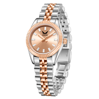 Montre à quartz de luxe pour homme, numérique, étanche, lumineuse, montre à quartz en titane doré avec diamants pour femme