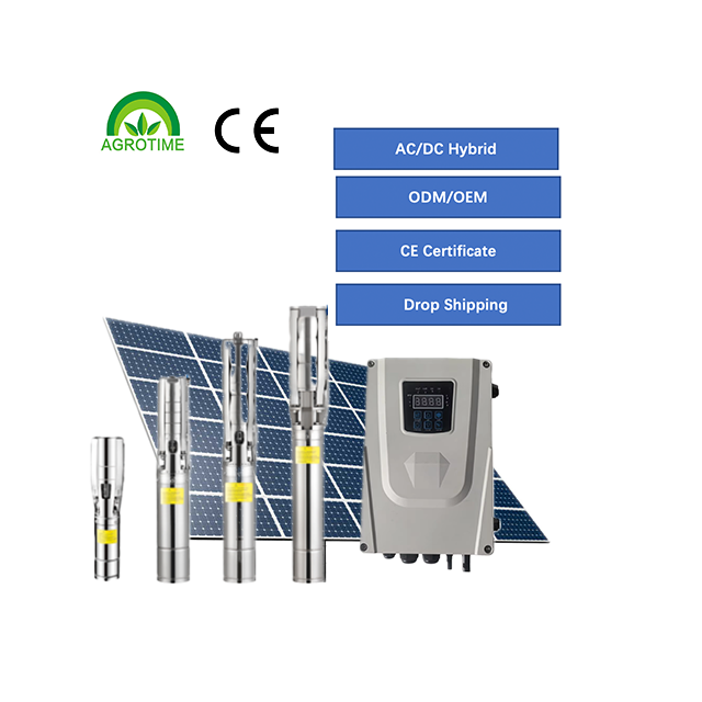 3 Inch Stainless Steel Impeller Submersible Water Pump Brushless DC Motor Low Pressure Clean Water MPPT 48V Solar Pump OEM