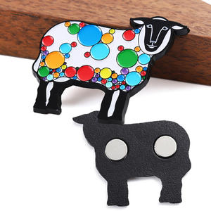 התאמה אישית של מגנט למקרר סגסוגת אבץ אמייל מתכת מגנט למקרר מקרר 3D חיה חמודה צבעוני מגנטים לפרות חלב למקרר - Product Image 1