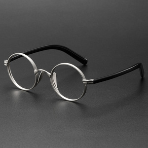 Giappone <span class=keywords><strong>John</strong></span> <span class=keywords><strong>Lennon</strong></span> montatura tonda piccola occhiali retrò montatura per occhiali da vista in acetato ultraleggero di alta qualità - Product Image 3