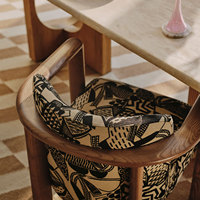 Ensemble de fauteuils de salle à manger de luxe avec structure grise et tissu rétro, style italien romain du milieu du siècle
