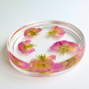 Newkng tùy chỉnh sang trọng Coaster-Hoa/cây thật trong PMMA acrylic, quà tặng Công Ty cao cấp cho khách hàng và đối tác kinh doanh - Product Image 2