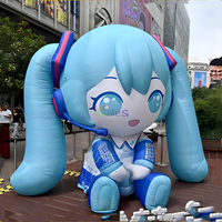 Fille d'amour gonflable géante personnalisée, style anime japonais, Miku gonflable de 3m pour la décoration