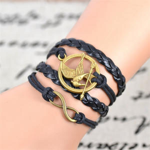 Pulsera de Cuero PU con Diseño de Jay de Los Juegos del Hambre, Estilo Vintage, para Hombre y Mujer - Product Image 4