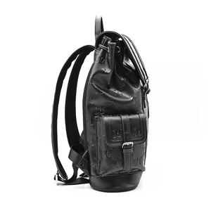 High Quality PU Leather <strong>Backpack</strong> Hot Press Logo Fashion Design <strong>Medium</strong> Size Laptop <strong>Backpack</strong> - Product Image 4