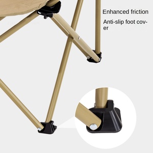 Chaise de camping pliable portable ultra-légère en aluminium pour l'extérieur, chaise de plage, tabouret de pêche, chaise de pique-nique décontractée avec dossier - Product Image 4