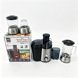 Extracteur de <span class=keywords><strong>jus</strong></span> centrifuge électrique en acier inoxydable 1500W, 8 lames, 12000 tr/min, commande par bouton, goulotte <span class=keywords><strong>d</strong></span>'alimentation large de 65MM, gobelet à <span class=keywords><strong>jus</strong></span> de 500ML, usage domestique - Product Image 1