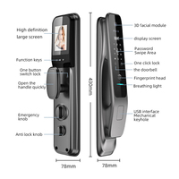 Tuya Smart WiFi Serrure de porte numérique Carte de code Smartphone Déverrouiller la scène du visage d'empreintes digitales Serrure de porte intelligente pour la maison intelligente