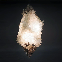 Décoration d'intérieur, lampe suspendue en cristal naturel moderne de luxe, pour îlot de cuisine, salon