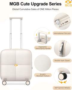 מזוודת ילדים קשיחה 15 אינץ' למכירה חמה של יצרן ציוד מקורי (OEM) עם ידית טרולי רחבה וגלגלי ספינר שקטים - Product Image 5