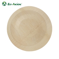 Assiettes rondes jetables en bambou écologiques modernes personnalisées pour le camping, les hôtels et les restaurants, vente en gros pour la restauration