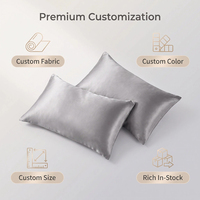 Taie d'oreiller de luxe en satin avec fermeture à rabat, protège-oreiller doux en polyester pour hôtels et appartements, vente en gros, personnalisation ODM