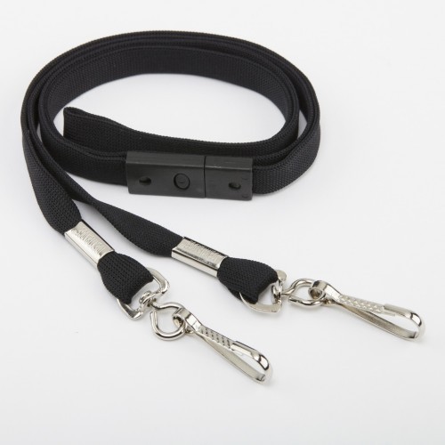 Custom Bulk Polyester Lanyard Card with Logo Neck Strap Double-End Clip and Two Metal Hook Printed Nylon Lanyard With Two Clips