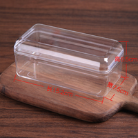 Boîtes en plastique jetables PS pour tiramisu, contenants transparents de 1 mm d'épaisseur pour desserts, capacité de 200 à 500 g pour mousse de lait au matcha